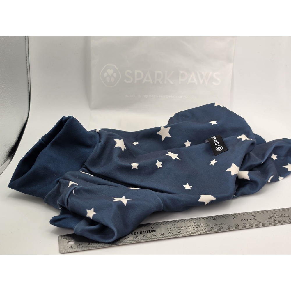 Spark Paws Stretchy Dog Pajamas Navy w White Stars Size L NWOT